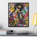 Urban Affluence: Stylish Girl's Graffiti