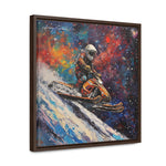 Snowmobile Odyssey: Astronaut's Colorful Space Journey