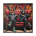 Bunny Street Style: Graffiti Mural of Urban Sophistication