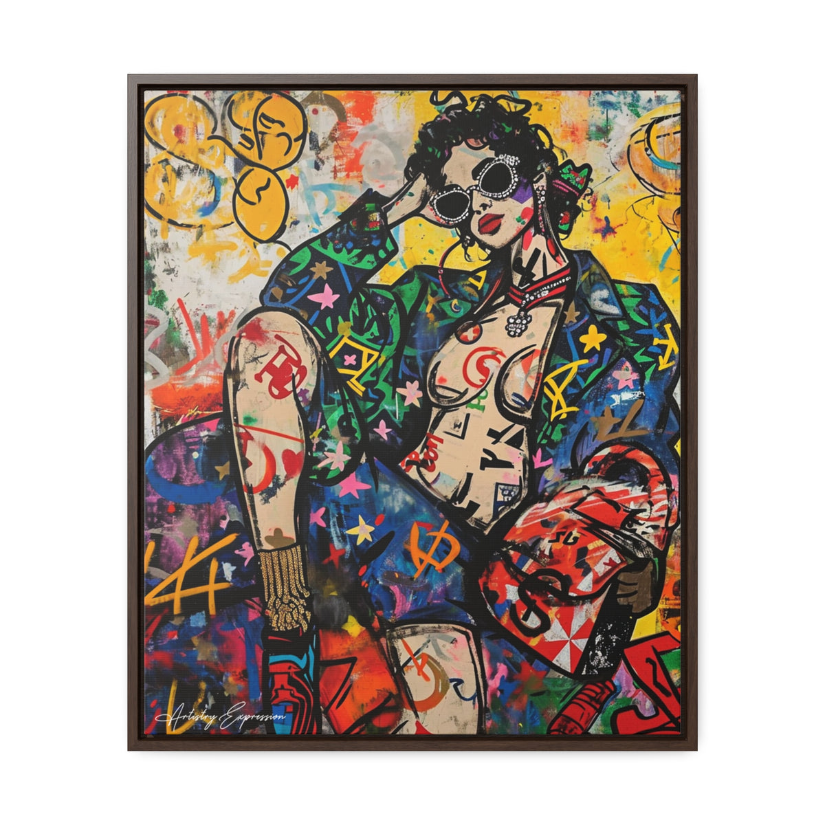 Déesse du graffiti : richesse et style en couleur