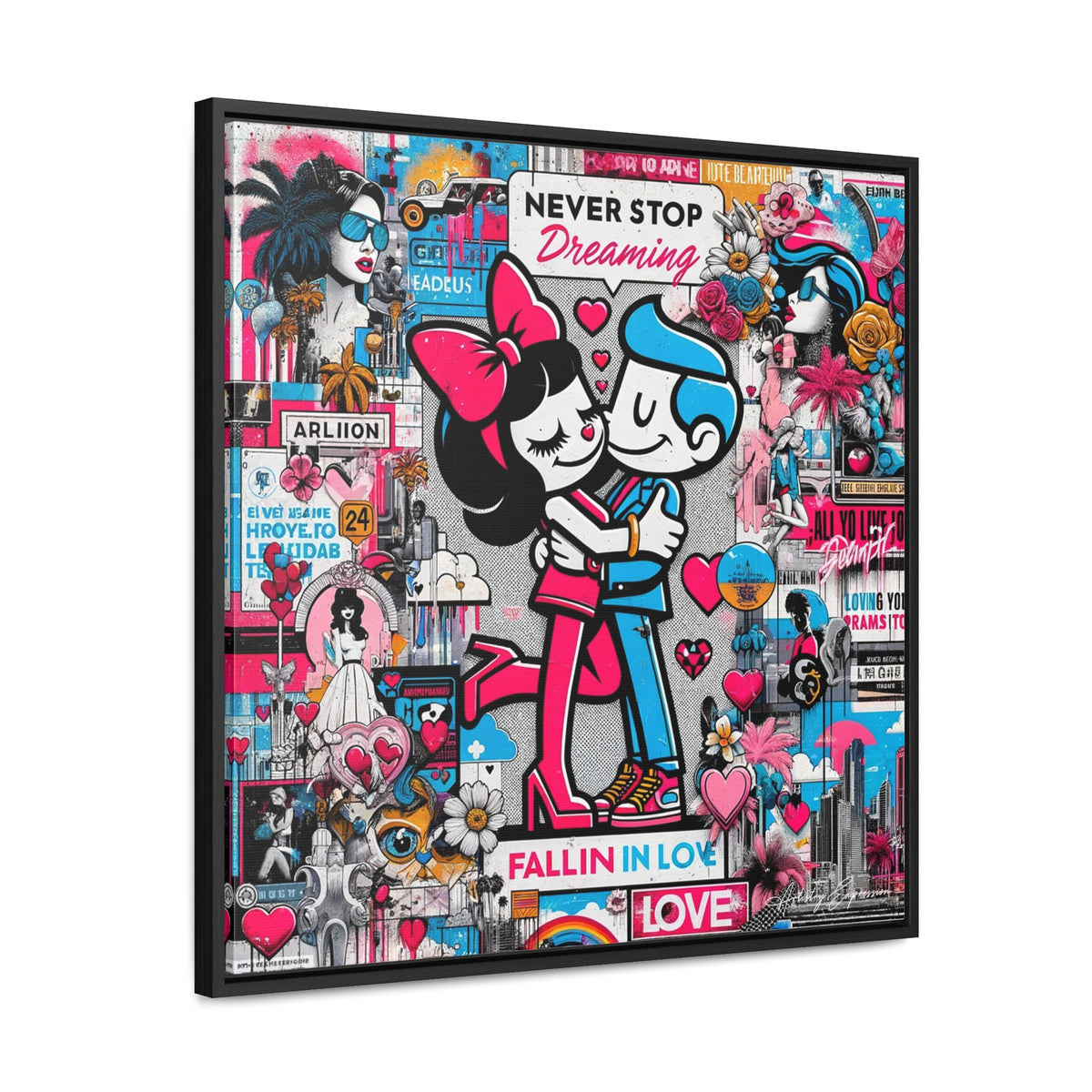 Urban Expression: Vibrant Graffiti Canvas