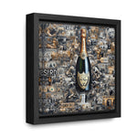 Champagne Dreams: Graffiti Fusion of Wealth and Celebration