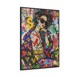 Urban Affluence: Stylish Girl's Graffiti