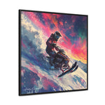 Snowscape Sprint: Snowmobile Dash in Color