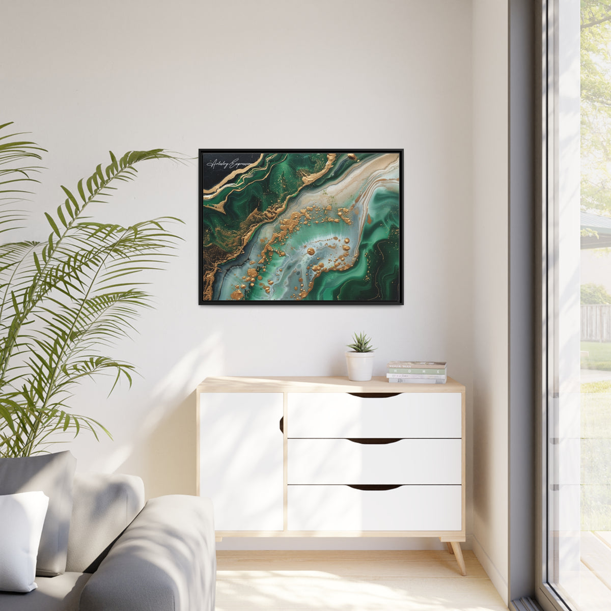 Emerald Ebb: Abstract Fluidity