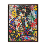 Urban Affluence: Stylish Girl's Graffiti