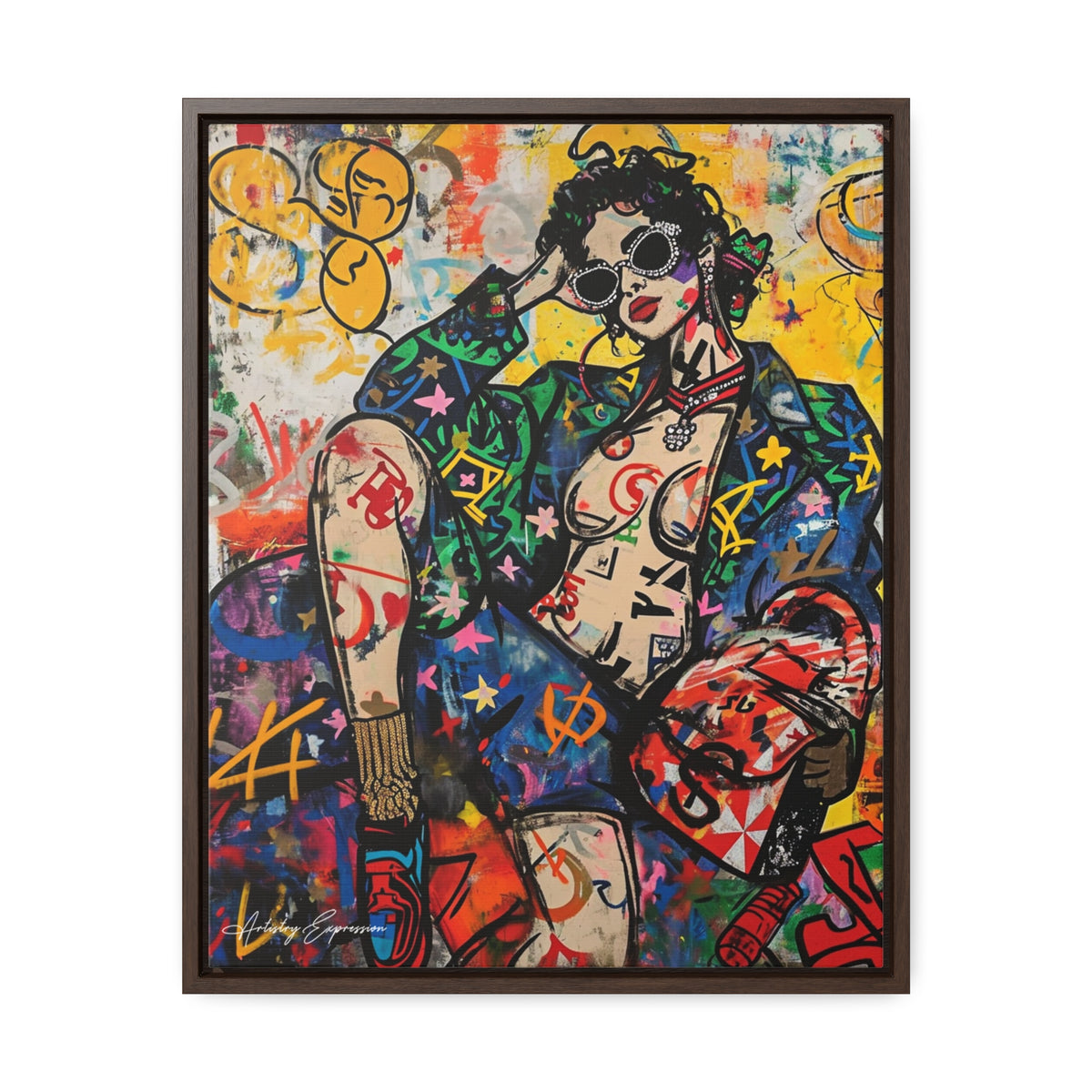 Déesse du graffiti : richesse et style en couleur