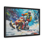 Snowmobiling Amidst Vivid Tones