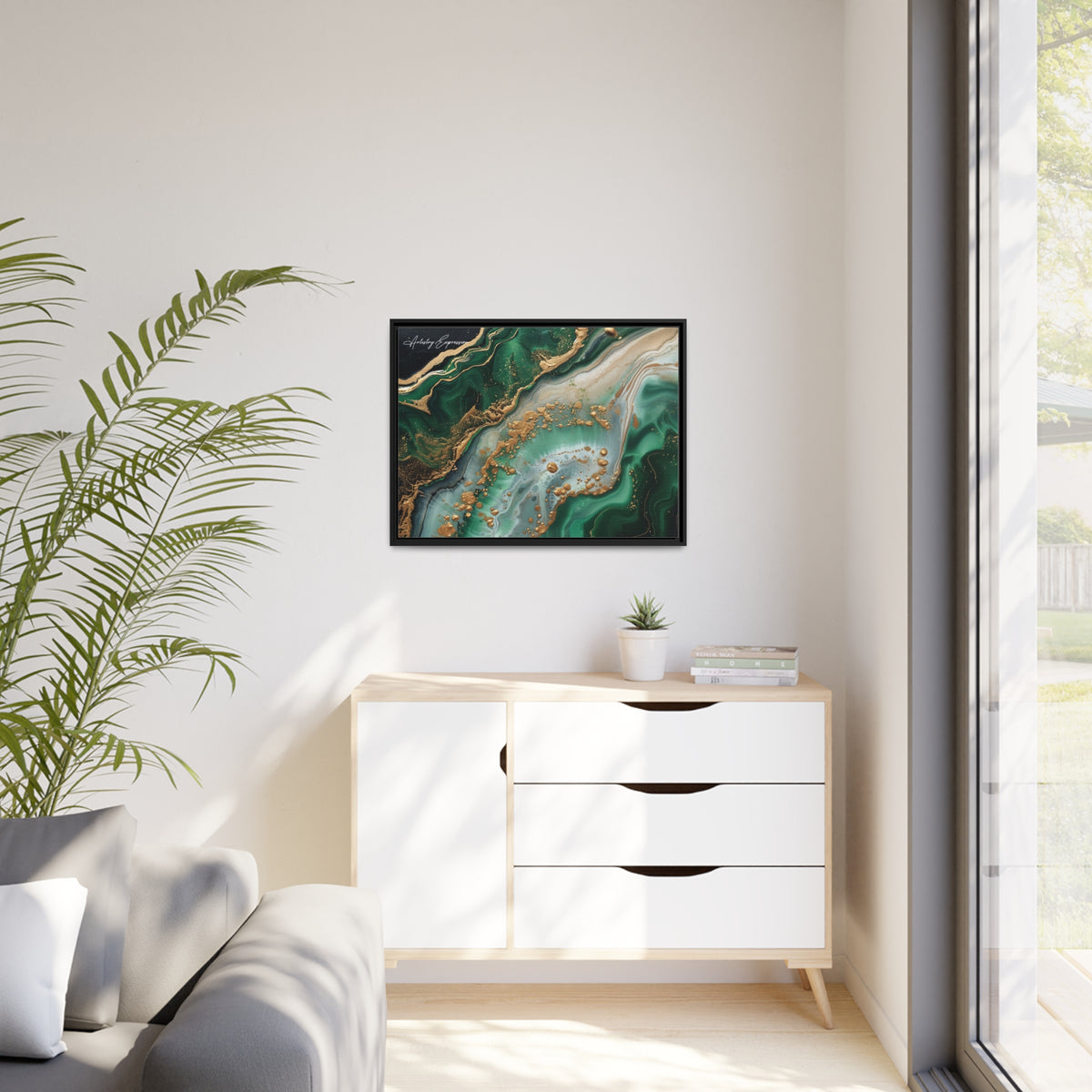 Emerald Ebb: Abstract Fluidity