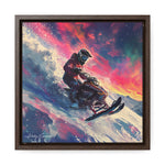 Snowscape Sprint: Snowmobile Dash in Color