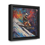 Snowmobile Odyssey: Astronaut's Colorful Space Journey