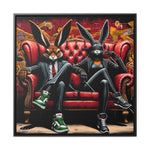 Bunny Street Style: Graffiti Mural of Urban Sophistication