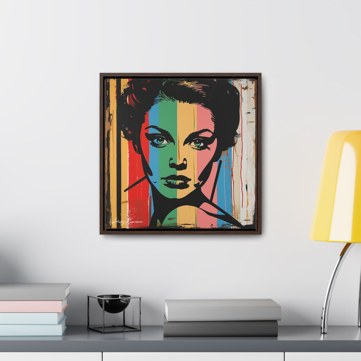Color Splash: Vibrant Pop Art Lady Portrait