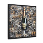 Champagne Dreams: Graffiti Fusion of Wealth and Celebration