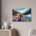 Car Racing Through Winter Wonderland