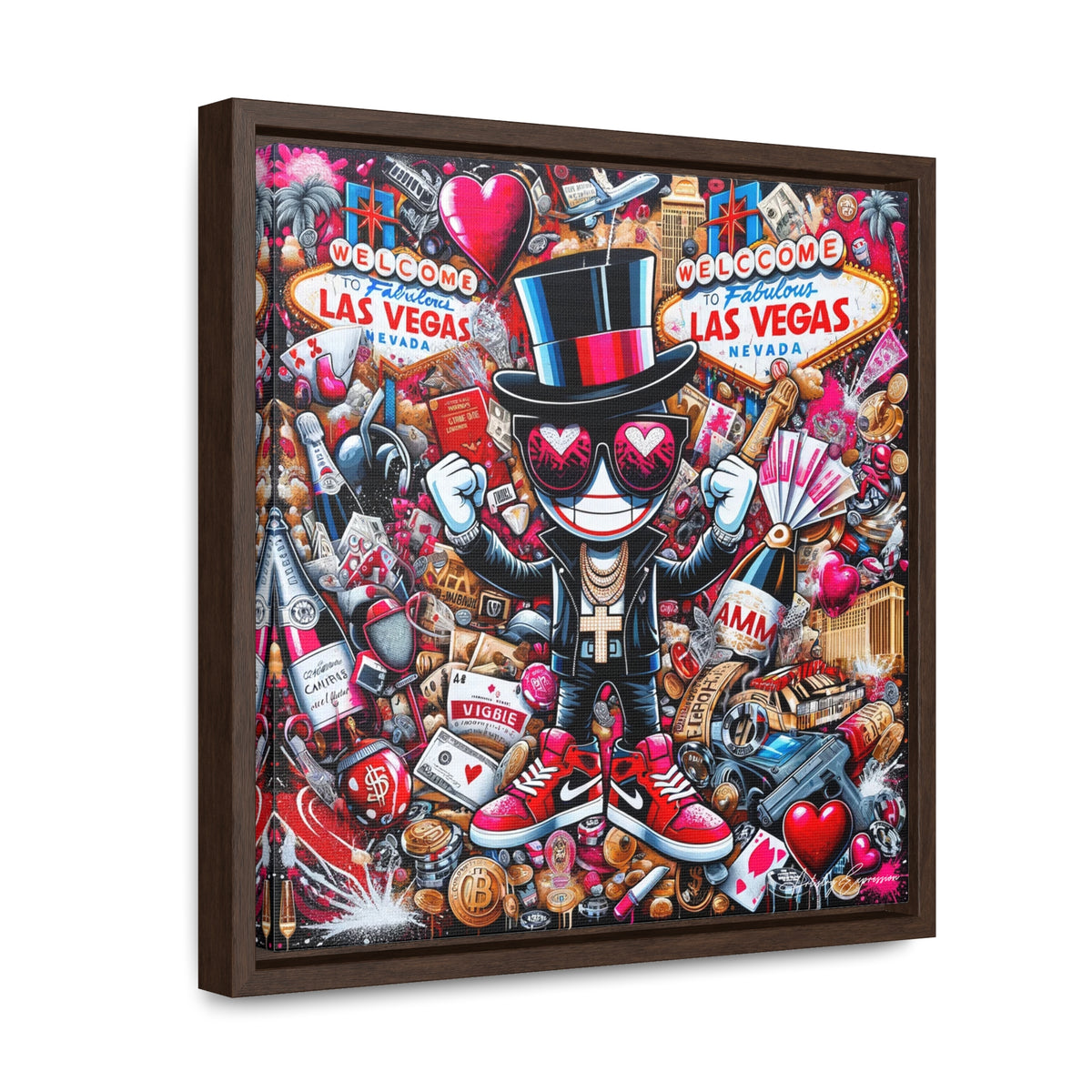 Neon Nights: Graffiti Exploration of Vegas Vibes