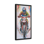 Speeding Motorcycle Through Snow