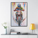 Speeding Motorcycle Through Snow