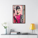 Chic Companionship: Audrey Hepburn's Portrait with a Cat