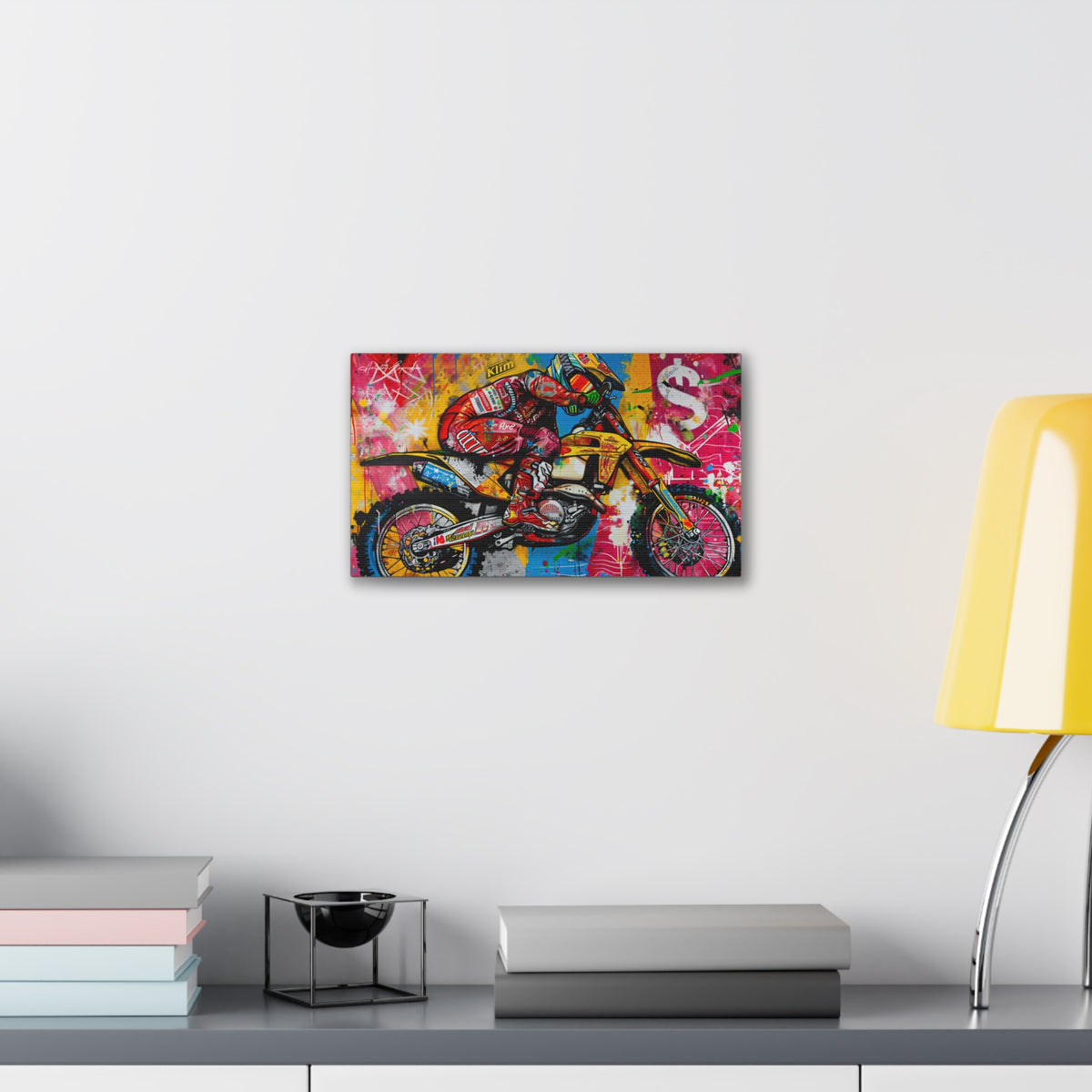 Vibrant Motorcycle Graffiti