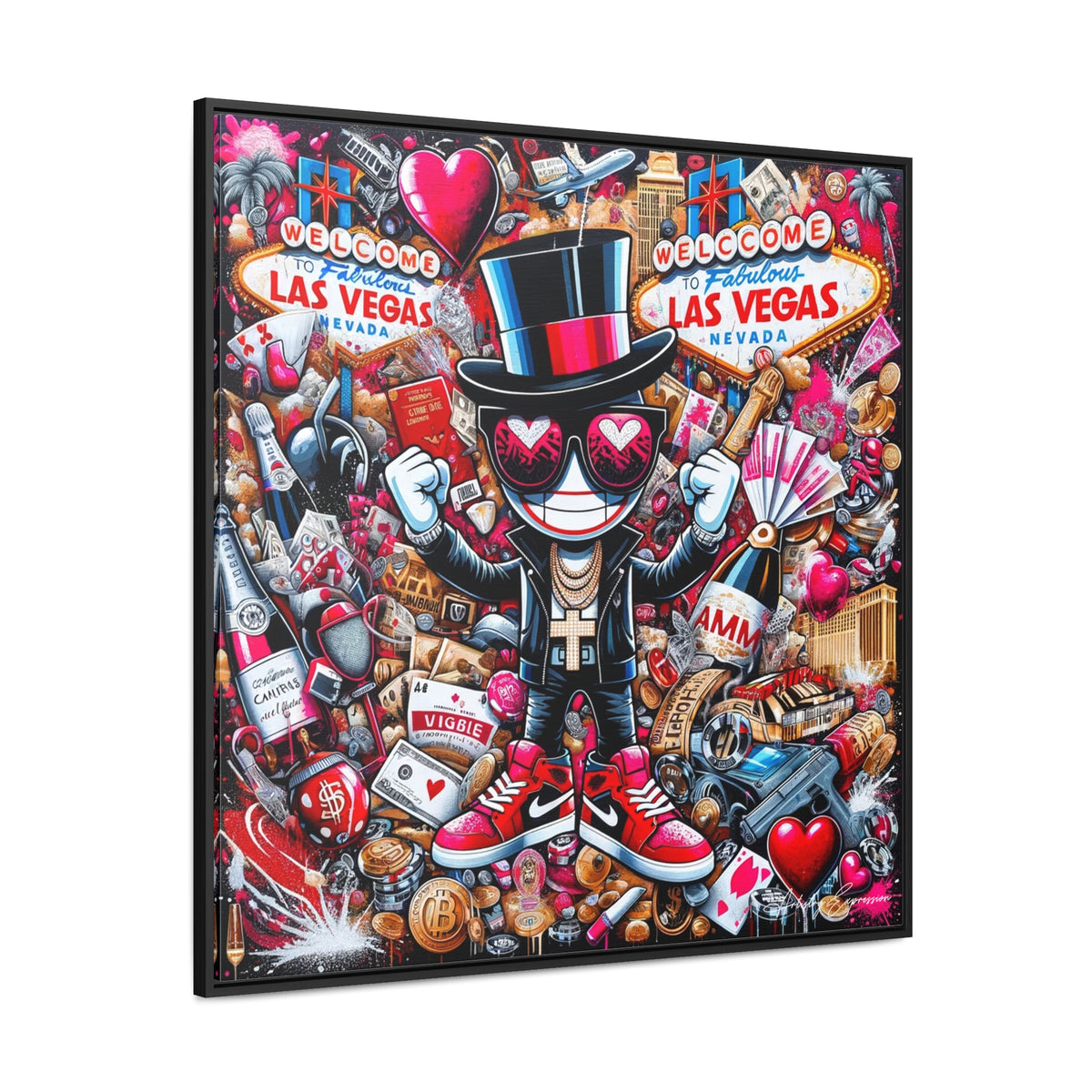 Neon Nights: Graffiti Exploration of Vegas Vibes