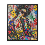 Urban Affluence: Stylish Girl's Graffiti