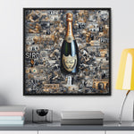 Champagne Dreams: Graffiti Fusion of Wealth and Celebration