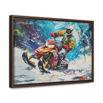 Snowmobiling Amidst Vivid Tones