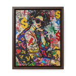 Urban Affluence: Stylish Girl's Graffiti