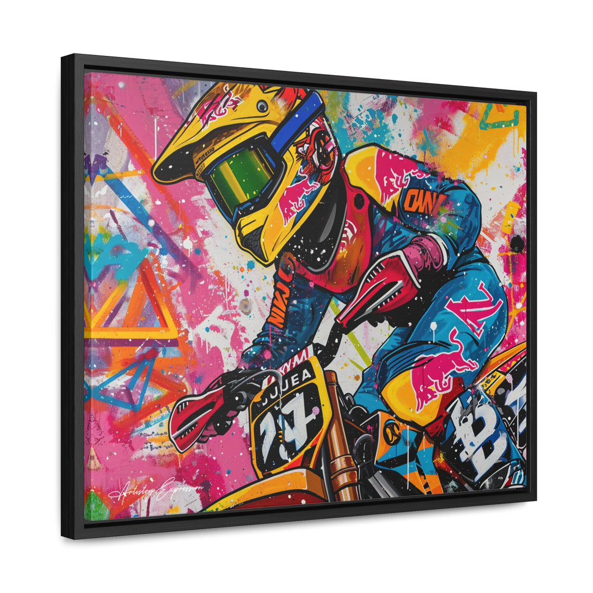 Urban Thrill: Graffiti Motorcycle Journey