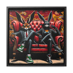 Bunny Street Style: Graffiti Mural of Urban Sophistication