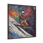 Snowmobile Odyssey: Astronaut's Colorful Space Journey