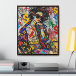 Urban Affluence: Stylish Girl's Graffiti