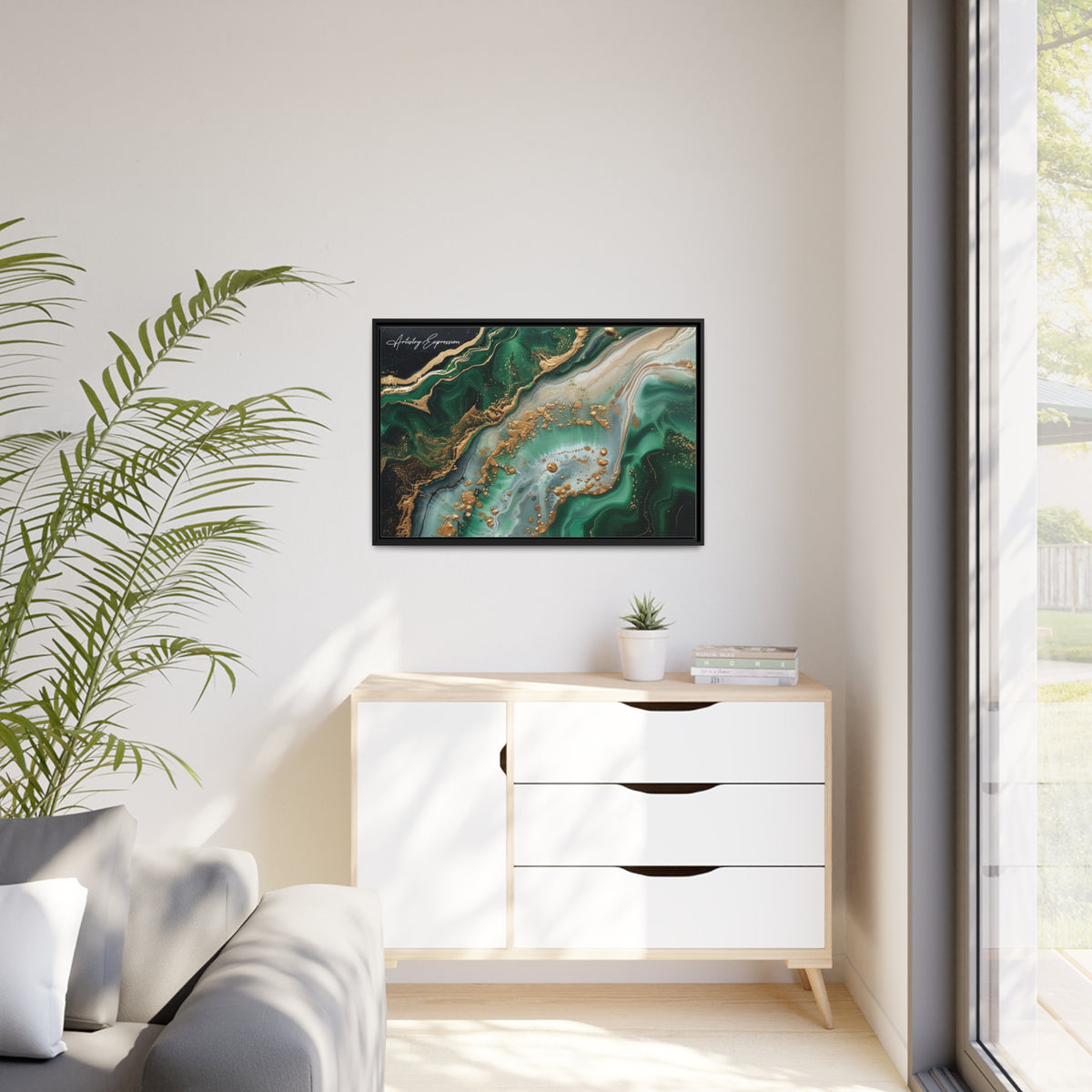 Emerald Ebb: Abstract Fluidity