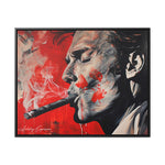 Portrait d'un homme fumant avec des teintes rouges