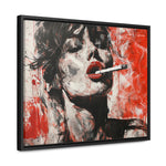 Crimson Charm: Beauty in Smoke