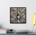 Champagne Dreams: Graffiti Fusion of Wealth and Celebration