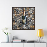 Champagne Dreams: Graffiti Fusion of Wealth and Celebration