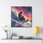 Snowscape Sprint: Snowmobile Dash in Color