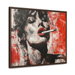 Crimson Charm: Beauty in Smoke