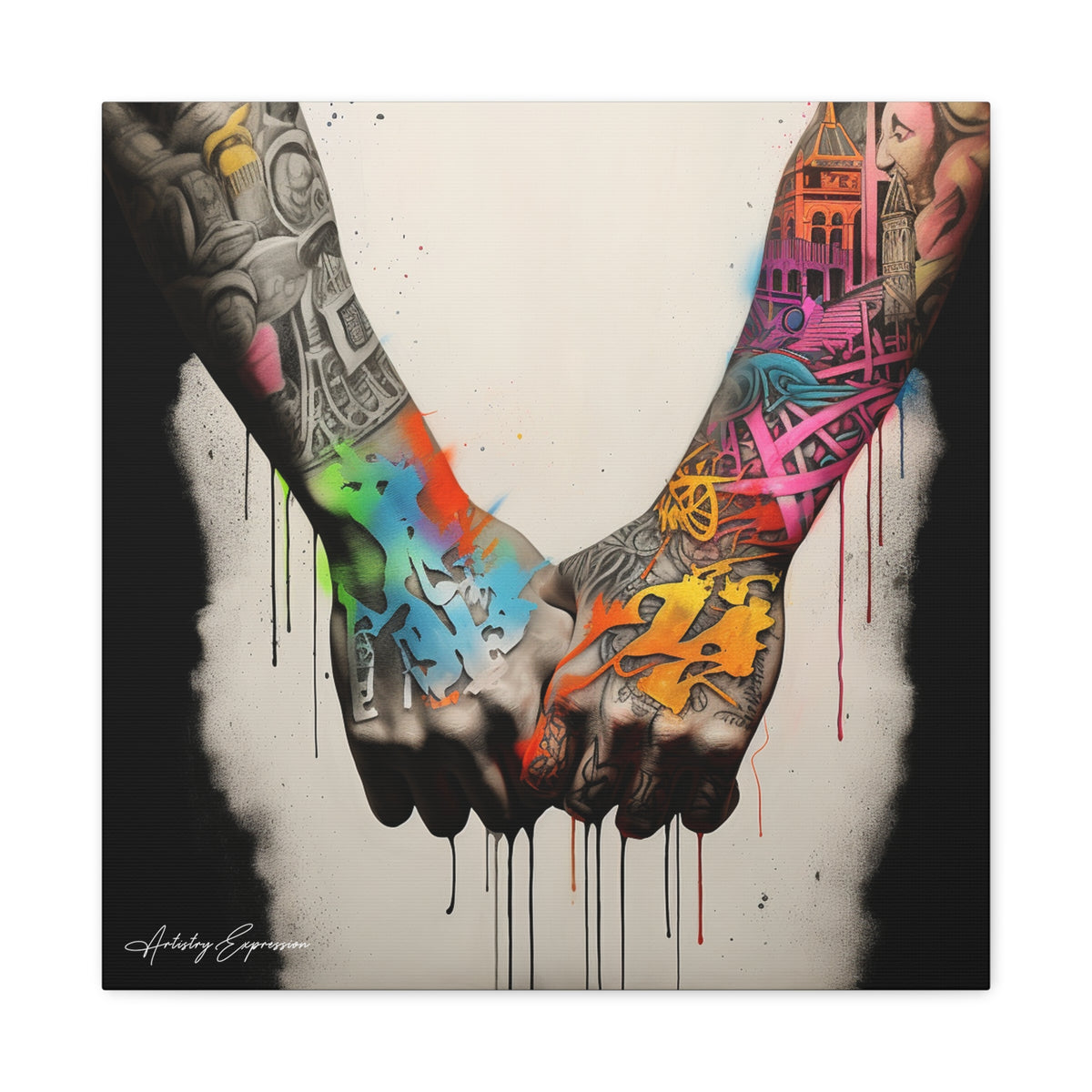 Tagged Together: Graffiti Depiction of Holding Hands