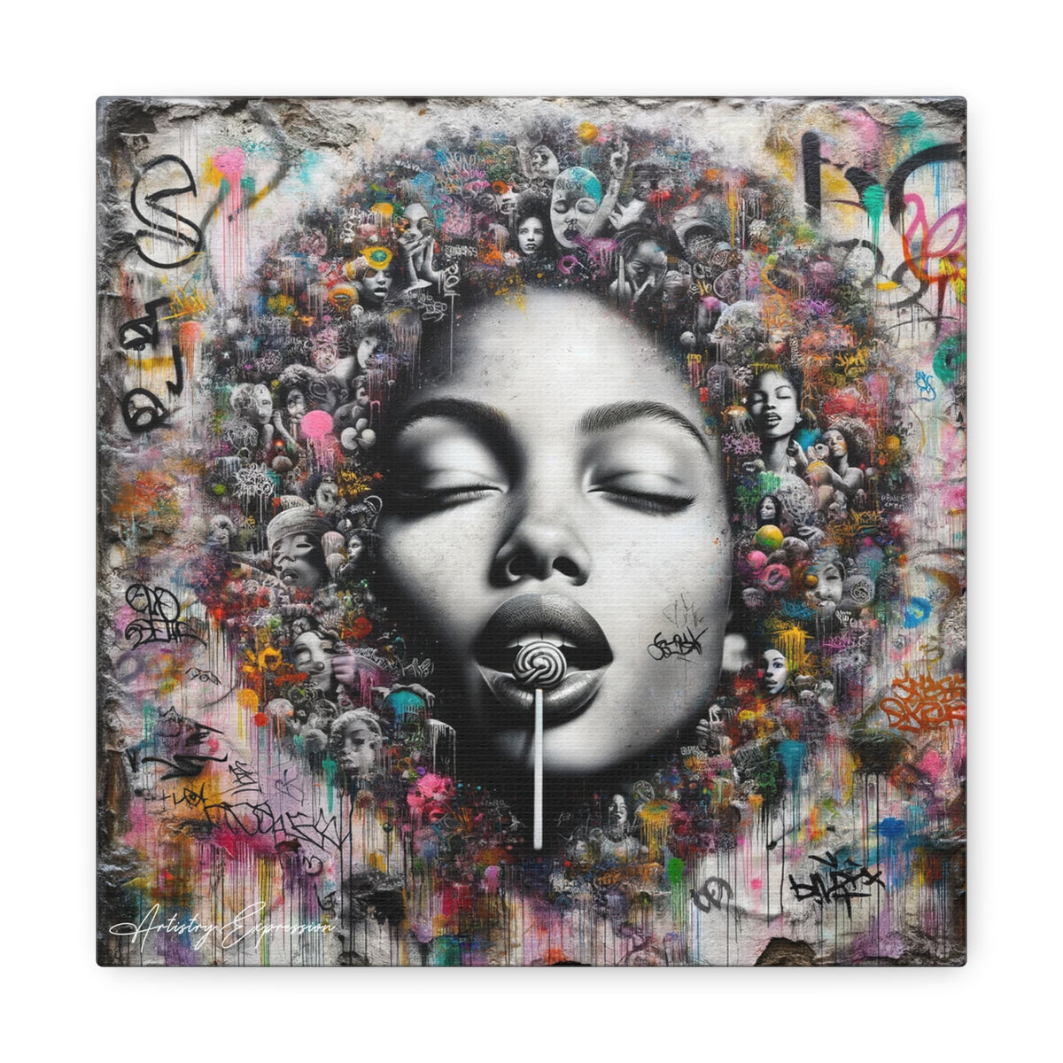 Urban Reverie: Graffiti Fusion of Photorealism and Chaos