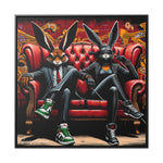 Bunny Street Style: Graffiti Mural of Urban Sophistication