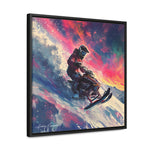 Snowscape Sprint: Snowmobile Dash in Color