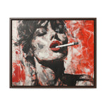 Crimson Charm: Beauty in Smoke