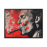 Portrait d'un homme fumant avec des teintes rouges