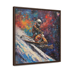 Snowmobile Odyssey: Astronaut's Colorful Space Journey