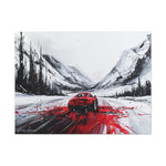 Car Racing Through Snow