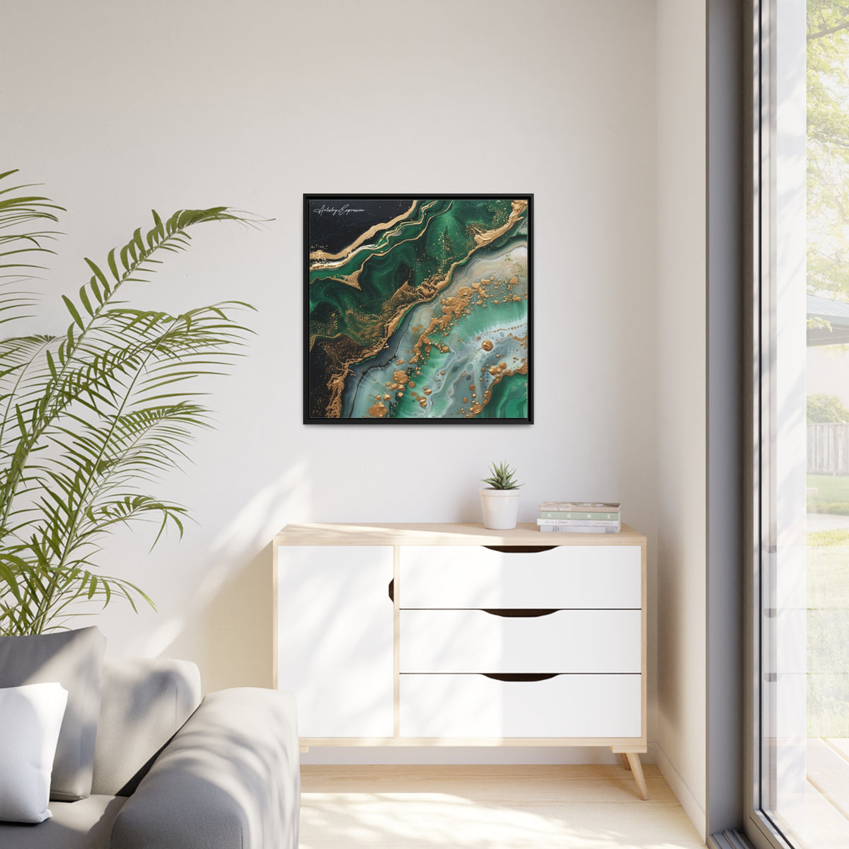 Emerald Ebb: Abstract Fluidity