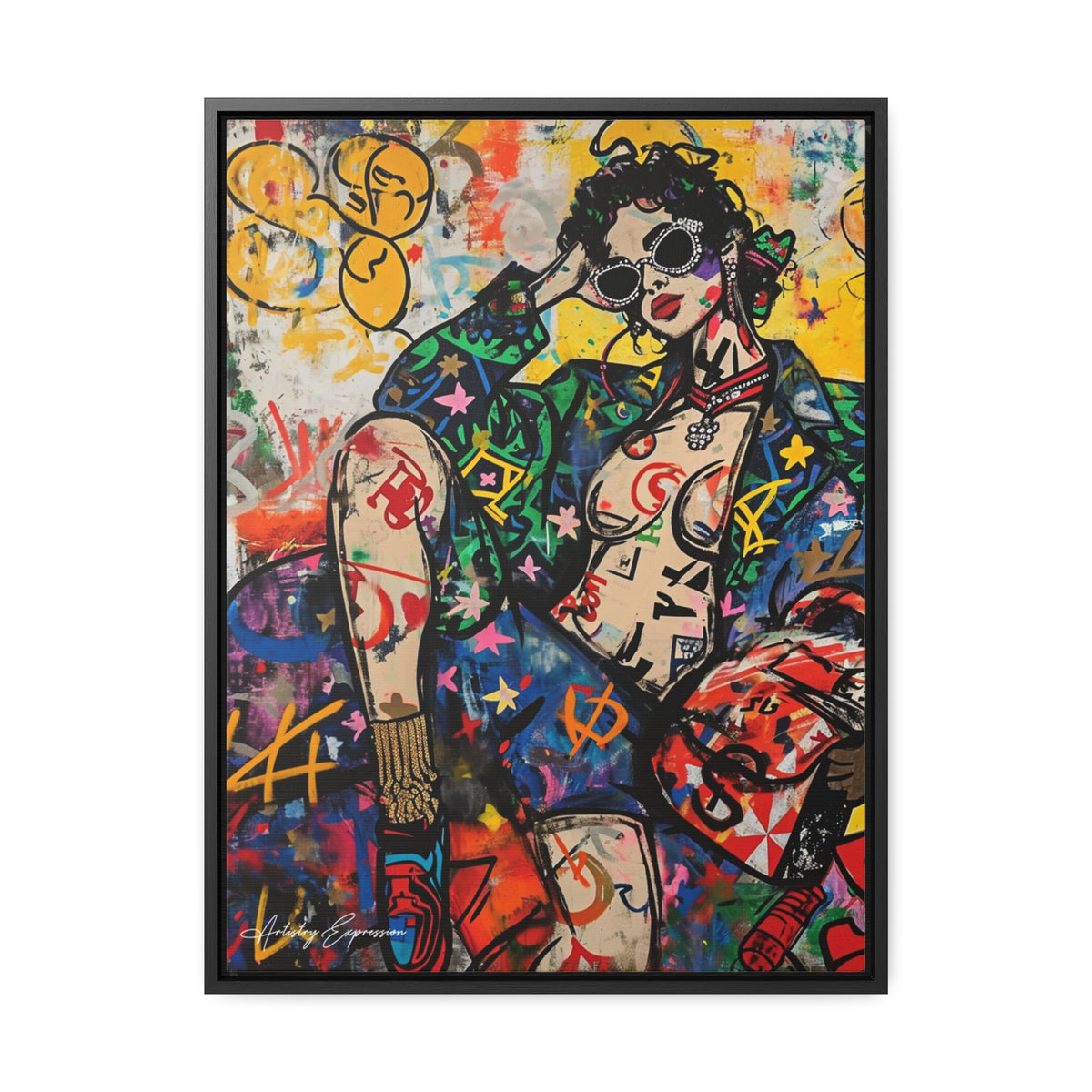 Déesse du graffiti : richesse et style en couleur